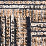 SAFAVIEH Area Rug 8x10 - Natural Fiber Collection - Large - Navy & Natural, Handmade Jute & Cotton Flat Weave, Stripe Pattern, Ideal for Living Room, Bedroom, Dining Space (NFB651N)