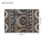 WELLDAY Bath Mat, Soft Absorbent Non Slip Bathroom Rugs, African Paisley Pattern Bath Mats for Bathroom, Toilet, Shower Floor 16 X 24 in