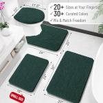OLANLY Bathroom Rugs 36x24, Extra Soft Absorbent Chenille Bath Rugs, Rubber Backing Quick Dry, Machine Washable Bath Mats for Bathroom Floor, Tub and Shower, Home Decor Accessories, Blackish Green