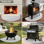 Hearth Rugs for Fireplaces Fire Resistant, 59 x 32 inch Fireproof Fireplace Mat Hearth Rug, Hearth Pads for Wood Stove Fireplace Indoor Outdoor, Protect Floors Carpets from Sparks Embers-Grey, 1mm