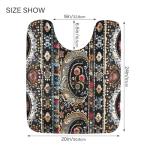 WELLDAY Bath Mat, Soft Absorbent Non Slip Bathroom Rugs, African Paisley Pattern Bath Mats for Bathroom, Toilet, Shower Floor 16 X 24 in