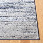 SAFAVIEH Adirondack Collection Runner Rug - 2'6" x 18' Runner, Navy & Grey, Modern Ombre Design, Non Shedding & Easy to Clean, Ideal for Hallway, Foyer, Kitchen, Entryway, Bedroom (ADR113E)
