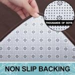 Smiry Memory Foam Bath Mat 47x32, Extra Soft and Absorbent Bathroom Mats, Non Slip Washable Carpet for Floor, Shower and Tub, Brown