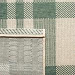 SAFAVIEH Washable Rug Outdoor Courtyard Collection - 2'7" x 5', Green & Beige, Plaid Pattern, Non-Shedding & Easy Cleaning, Ideal for Patio, Backyard, Mudroom (CY6201-322)