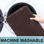 Smiry Memory Foam Bath Mat 47x32, Extra Soft and Absorbent Bathroom Mats, Non Slip Washable Carpet for Floor, Shower and Tub, Brown