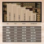 CASAVAINE Rustic Lodge Patchwork Area Rug 3x5, Deer Wildlife Cabin Design with Buffalo Plaid, Southwestern Native Inspired Patterns, Non-Slip Stain Resistant Rug for Living Room, Bedroom, Lodge Decor