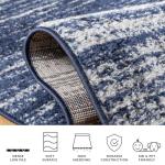 SAFAVIEH Adirondack Collection Runner Rug - 2'6" x 18' Runner, Navy & Grey, Modern Ombre Design, Non Shedding & Easy to Clean, Ideal for Hallway, Foyer, Kitchen, Entryway, Bedroom (ADR113E)