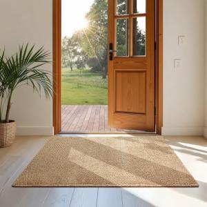 Softlife 2x3 ft Faux Jute Entryway Rug