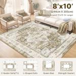 Syrlfar 8'x10' Washable Vintage Area Rug