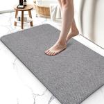 Non-Slip Ultra Thin Bath Mat - Gray 17x27 Inch