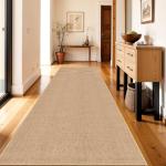 BYYVOO 3x10 Non-Slip Washable Jute Runner Rug