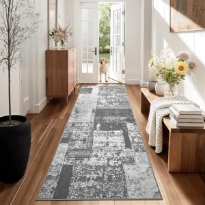 LOCHAS Washable 2x6 Runner Rug in Grey