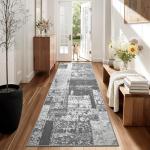 LOCHAS Washable 2x6 Runner Rug in Grey
