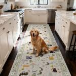 Washable Non-Slip Cat Print Runner Rug 2x10