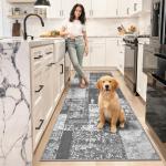 LOCHAS Washable 2x6 Runner Rug in Grey