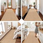 BYYVOO 3x10 Non-Slip Washable Jute Runner Rug