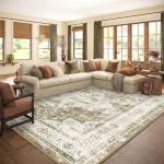 Syrlfar 8'x10' Washable Vintage Area Rug