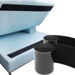 Non-Slip Couch Cushion Strips - 4"x6.5' Black