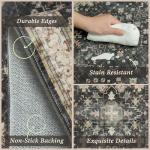 Black Non-Slip Kitchen Rugs Set of 3