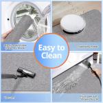 Non-Slip Ultra Thin Bath Mat - Gray 17x27 Inch