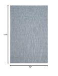 Washable Navy & Grey Outdoor Rug - 6'7" x 9'6