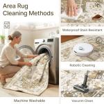 Syrlfar 8'x10' Washable Vintage Area Rug