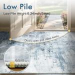 Large 6x9 Ft Soft Washable Area Rug - Blue