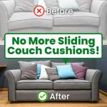 Non-Slip Couch Cushion Strips - 4"x6.5' Black
