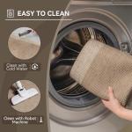 Half Circle Non-Slip Bath Mat, Absorbent Brown 16x24