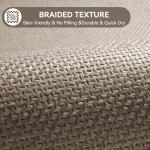 Half Circle Non-Slip Bath Mat, Absorbent Brown 16x24