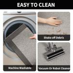 Non-Slip Gray Kitchen Runner Mat, Washable 17"x30