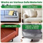 Non-Slip Couch Cushion Strips - 4"x6.5' Black