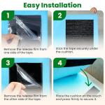 Non-Slip Couch Cushion Strips - 4"x6.5' Black