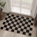 Jute Checkered Entryway Rug - 2x3 Black