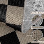 Jute Checkered Entryway Rug - 2x3 Black