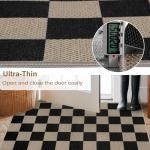 Jute Checkered Entryway Rug - 2x3 Black