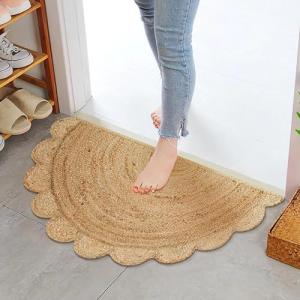 Boho Braided Natural Jute Area Rug 1.5x3 ft