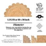 Boho Braided Natural Jute Area Rug 1.5x3 ft