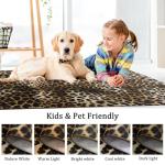 Leopard Print Area Rug, 4x6 Feet, Non-Slip