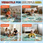 Kids Traffic Road Play Rug, Non-Slip, 55"x55