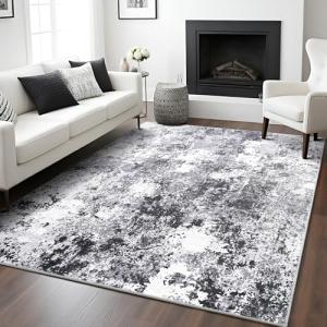 Enqinar Modern Abstract 4x6 Washable Area Rug