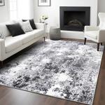 Enqinar Modern Abstract 4x6 Washable Area Rug