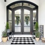 Buffalo Plaid Outdoor Rug - Black and White