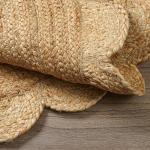 Boho Braided Natural Jute Area Rug 1.5x3 ft