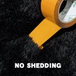 Black Fluffy Shag Area Rug, 2x3 Small Size