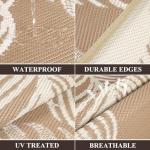 Pauwer Waterproof 5x8 Outdoor Reversible Rug