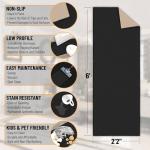 Ottomanson 2'2" x 6' Black Non-Slip Runner Rug