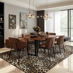 Leopard Print Area Rug, 4x6 Feet, Non-Slip