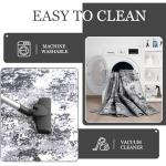 Enqinar Modern Abstract 4x6 Washable Area Rug
