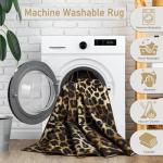 Leopard Print Area Rug, 4x6 Feet, Non-Slip